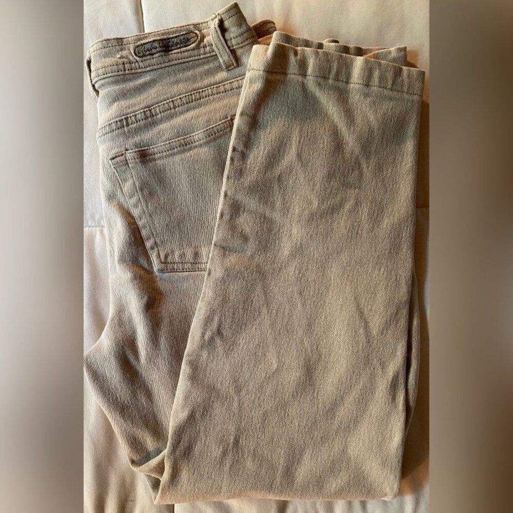 Gloria Vanderbilt Jeans Women’s 8 Beige Cotton Blend Straight Leg Stretch